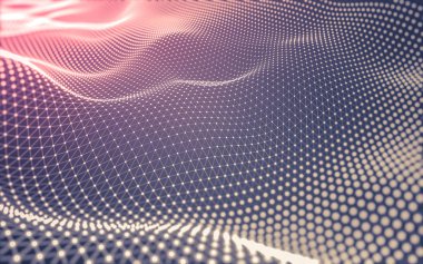 Çokgen alanı düşük Poli koyu arka plan, 3d render