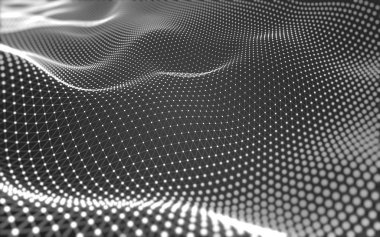 Çokgen alanı düşük Poli koyu arka plan, 3d render