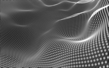 Çokgen alanı düşük Poli koyu arka plan, 3d render