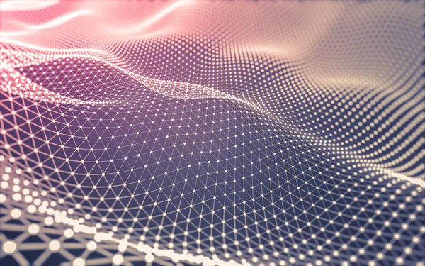 Çokgen alanı düşük Poli koyu arka plan, 3d render