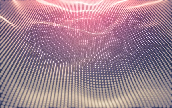 Espacio poligonal abstracto bajo fondo polivinílico oscuro, renderizado 3d —  Fotos de Stock