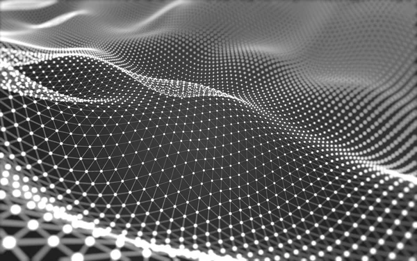 Çokgen alanı düşük Poli koyu arka plan, 3d render