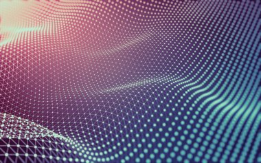 Çokgen alanı düşük Poli koyu arka plan, 3d render