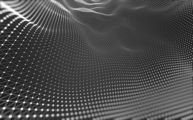 Çokgen alanı düşük Poli koyu arka plan, 3d render