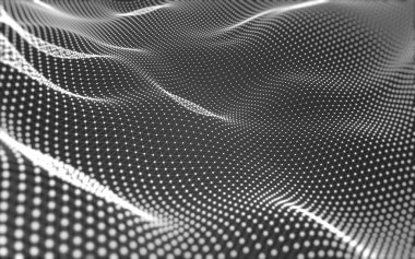 Çokgen alanı düşük Poli koyu arka plan, 3d render