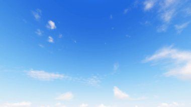 Bulutlu gökyüzü mavi arka plan, 3d çizim