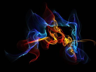 Bir parlayan ile koyu arka plan soyut dalgalar