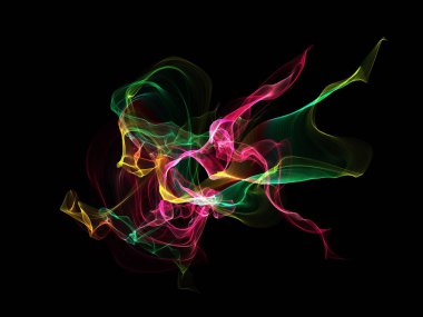 Bir parlayan ile koyu arka plan soyut dalgalar