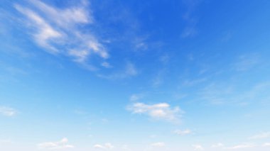 Bulutlu gökyüzü mavi arka plan, 3d çizim