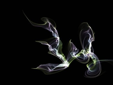 Bir parlayan ile koyu arka plan soyut dalgalar