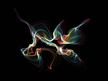 Bir parlayan ile koyu arka plan soyut dalgalar