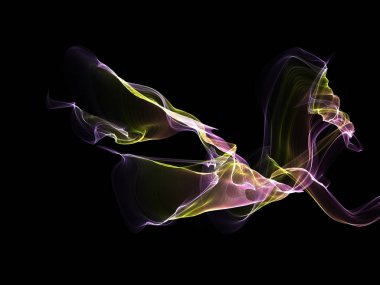 Bir parlayan ile koyu arka plan soyut dalgalar