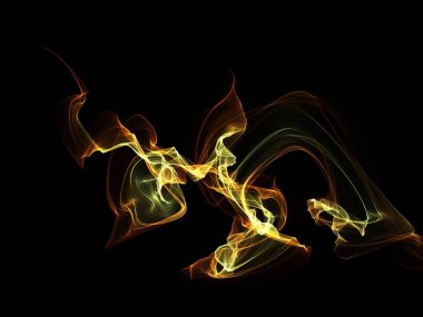 Bir parlayan ile koyu arka plan soyut dalgalar