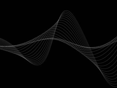 Bir parlayan ile koyu arka plan soyut dalgalar