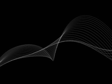 Bir parlayan ile koyu arka plan soyut dalgalar