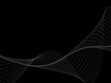 Bir parlayan ile koyu arka plan soyut dalgalar