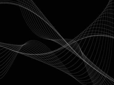 Bir parlayan ile koyu arka plan soyut dalgalar