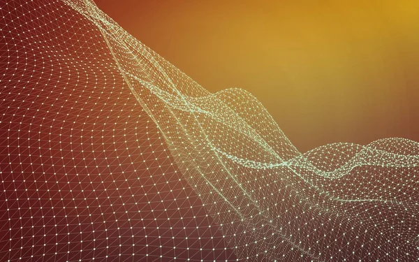 Çokgen alanı düşük Poli koyu arka plan, 3d render