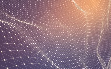 Çokgen alanı düşük Poli koyu arka plan, 3d render