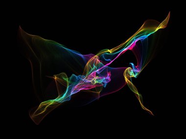 Bir parlayan ile koyu arka plan soyut dalgalar