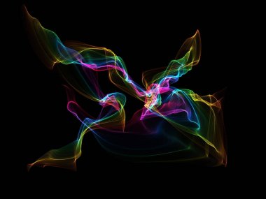 Bir parlayan ile koyu arka plan soyut dalgalar