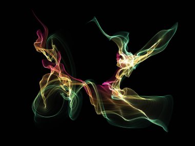 Bir parlayan ile koyu arka plan soyut dalgalar