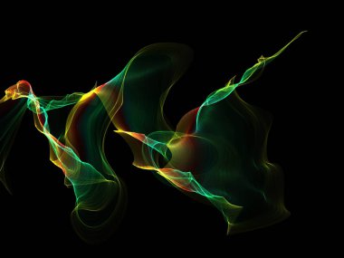 Bir parlayan ile koyu arka plan soyut dalgalar