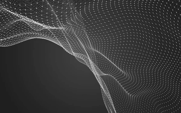 Çokgen alanı düşük Poli koyu arka plan, 3d render