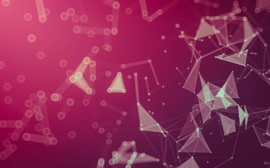 Çokgen alanı düşük Poli koyu arka plan, 3d render