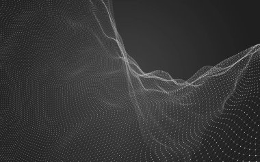 Çokgen alanı düşük Poli koyu arka plan, 3d render