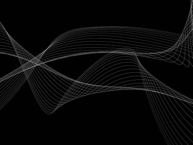 Bir parlayan ile koyu arka plan soyut dalgalar