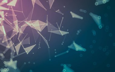 Çokgen alanı düşük Poli koyu arka plan, 3d render