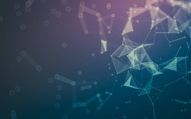 Çokgen alanı düşük Poli koyu arka plan, 3d render