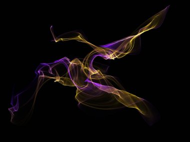 Bir parlayan ile koyu arka plan soyut dalgalar