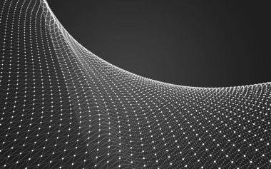 Çokgen alanı düşük Poli koyu arka plan, 3d render