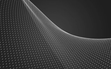 Çokgen alanı düşük Poli koyu arka plan, 3d render