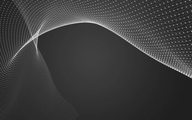 Çokgen alanı düşük Poli koyu arka plan, 3d render