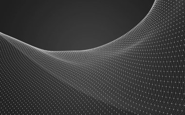 Çokgen alanı düşük Poli koyu arka plan, 3d render