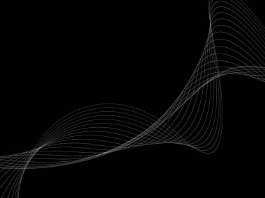 Bir parlayan ile koyu arka plan soyut dalgalar