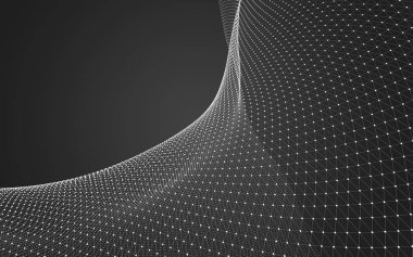 Çokgen alanı düşük Poli koyu arka plan, 3d render