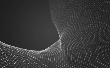 Çokgen alanı düşük Poli koyu arka plan, 3d render