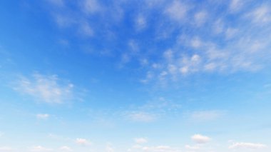 Bulutlu gökyüzü mavi arka plan, 3d çizim