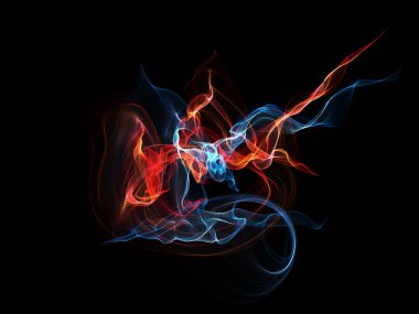 Bir parlayan ile koyu arka plan soyut dalgalar