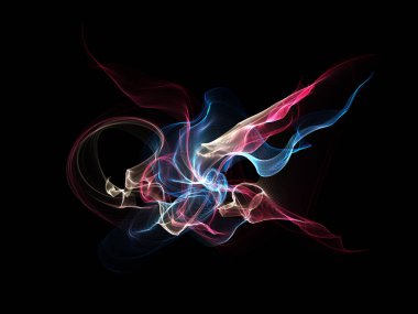 Bir parlayan ile koyu arka plan soyut dalgalar