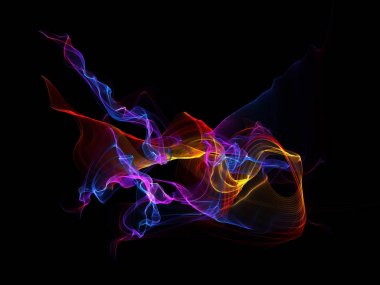 Bir parlayan ile koyu arka plan soyut dalgalar