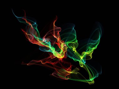 Bir parlayan ile koyu arka plan soyut dalgalar