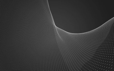 Çokgen alanı düşük Poli koyu arka plan, 3d render