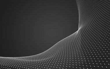 Çokgen alanı düşük Poli koyu arka plan, 3d render