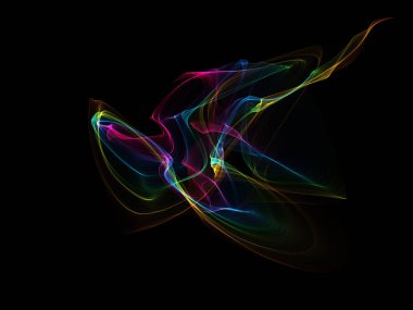 Bir parlayan ile koyu arka plan soyut dalgalar