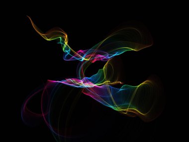 Bir parlayan ile koyu arka plan soyut dalgalar